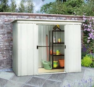 6'6 x 3'11 Yardmaster Pent Metal Shed 64PZ+ With Floor Support Kit