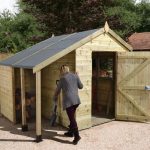 8' x 6' Shed-Plus Champion Heavy Duty Workshop with Logstore - Single Door