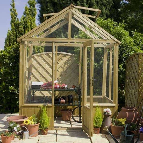 6 x 6 Waltons Pressure Treated Wooden Greenhouse - What Shed