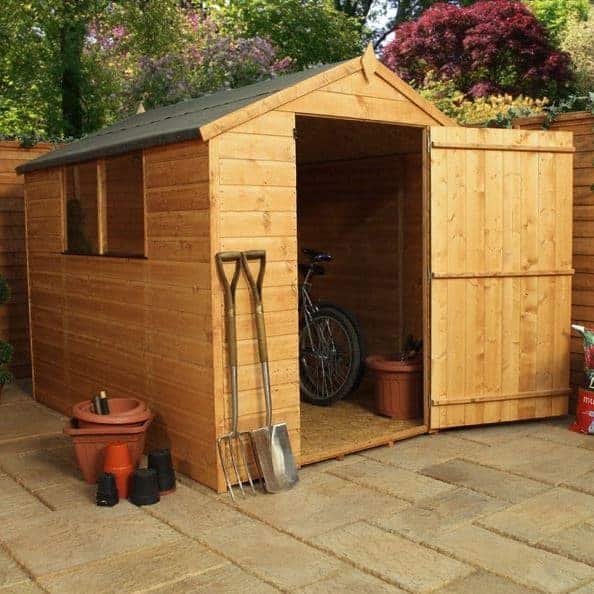 Waltons 8 x 6 Pressure Treated Shiplap Double Door Apex Wooden Shed
