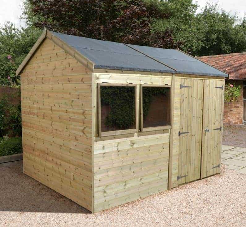 12' x 10' Shed-Plus Champion Heavy Duty Reverse Apex Double Door Shed (3.66x3.05m)