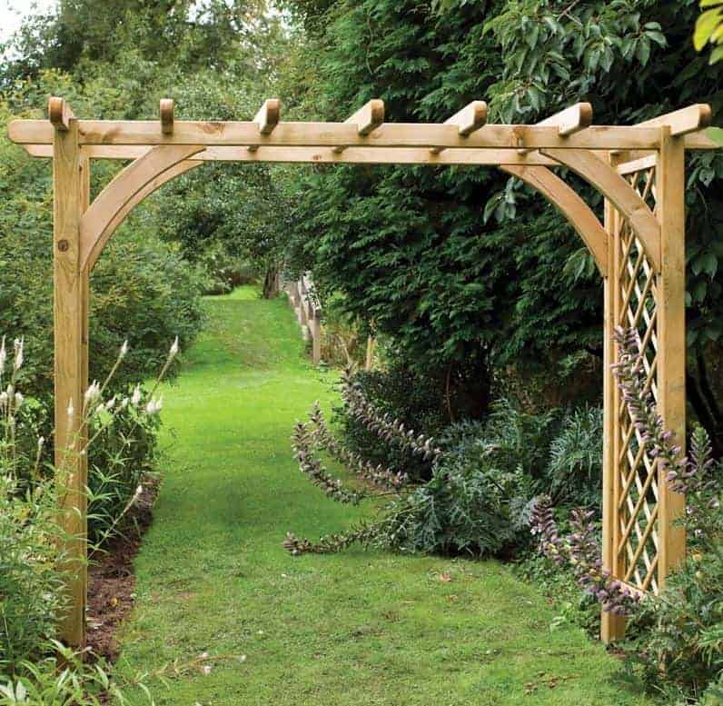 Forest Large Ultima Wooden Garden Pergola Arch 9'x4'