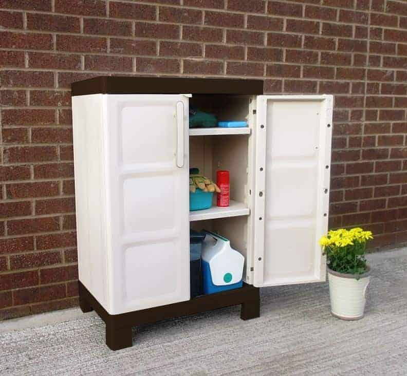 Suncast Base Utility/ Garage Cabinet Grey - Plastic Storage Cupboard