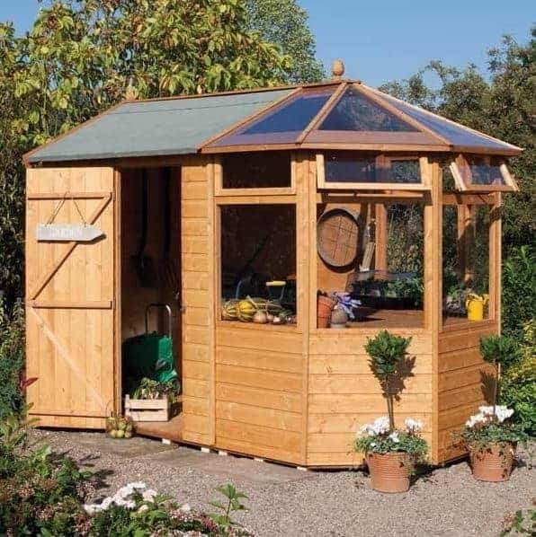 10’3 x 6’8 Rowlinson Deluxe Shiplap Potting Sheds