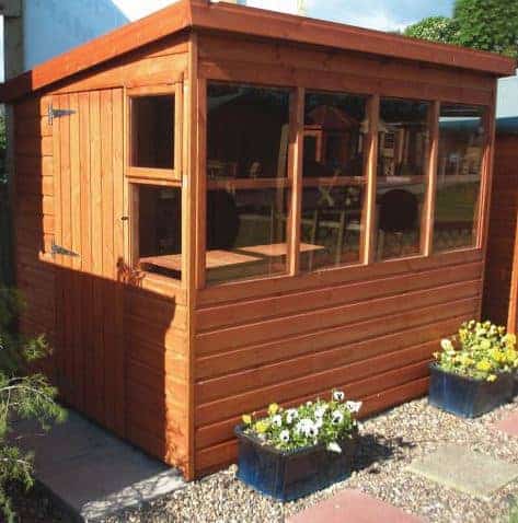 8' x 8' Traditional Sun Pent 8' Gable Wooden Garden Shed (2.43m x 2.43m)