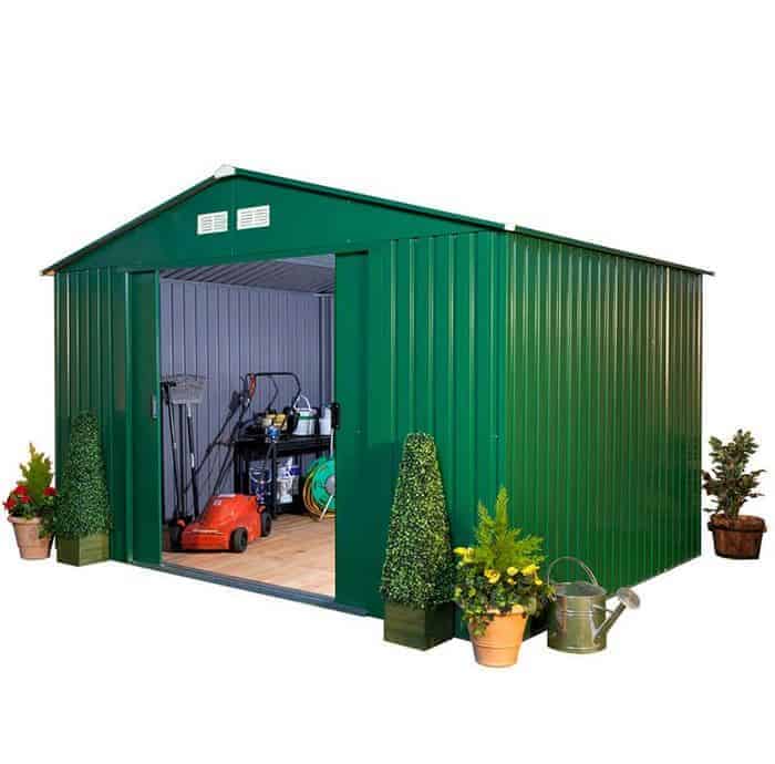 Shed For Sale Ohio 2021, 12x6 Pent Roof Shed Out, Green Metal Shed ...