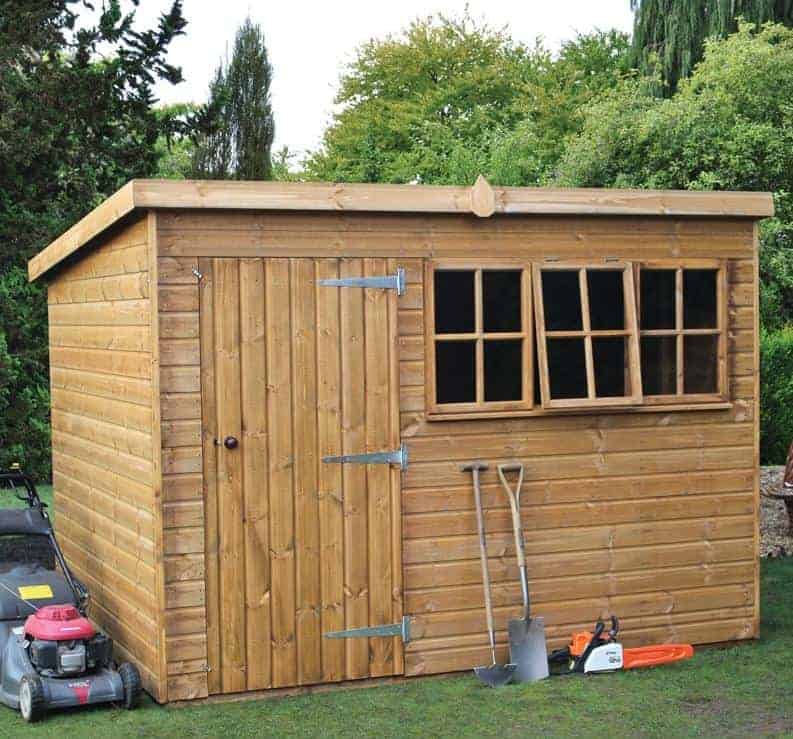 8' x 6' Traditional Heavy Duty Pent Wooden Garden Shed (2.44m x 1.83m)