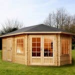 Garden Log Cabins - 16’5 x 9’10 Alpine Aspen Plus 28mm Garden Log Cabins