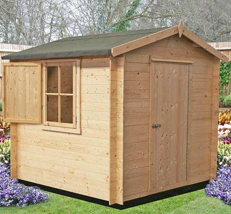 Shire Camelot 2.1m x 2.1m Log Cabin Shed (19mm)
