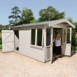 Luxury Summer Houses - 12 x 8 Ultimate Luxury Summer Houses With Rear Storage