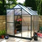 Small Greenhouse - 4 x 6 Waltons Green Extra Tall Polycarbonate Small Greenhouse