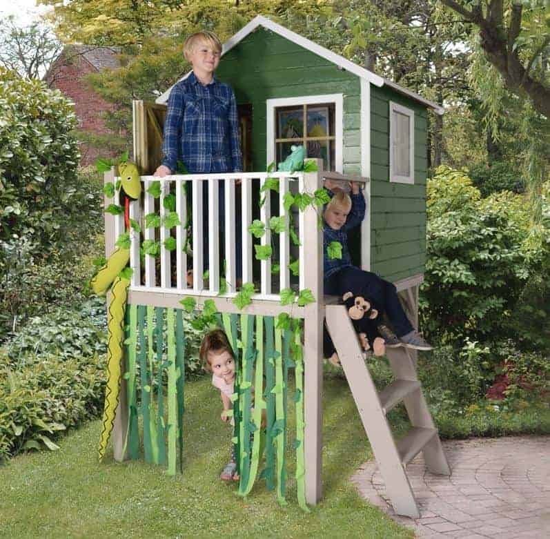 4x4 Forest Charlie Traditional Tower Kids Playhouse With Stable Door