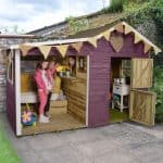 Garden Playhouse - 8 x 4 Play-Plus Dixie Duo Pressure Treated Garden Playhouse