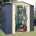 Garden Storage Shed - 6 x 5 Shed Baron Grandale Mountain Blue Metal Outside Storage Sheds