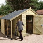 Wood Storage Sheds - 8 x 6 Shed-Plus Champion Heavy Duty Wood Storage Sheds With Log Store