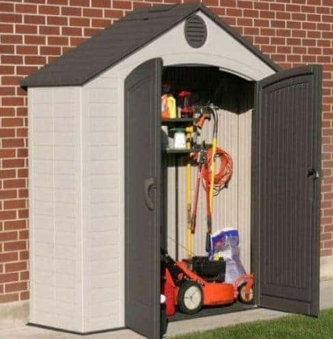 Lifetime 8 x 2.5ft Heavy Duty Fully Accessorised Plastic Shed