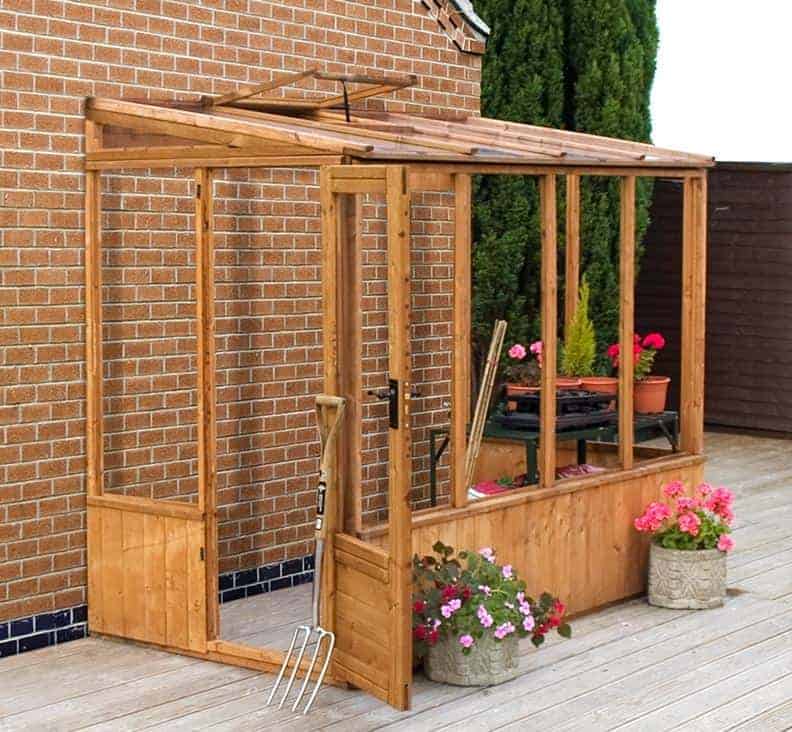 Windsor 84 Wooden Lean-To Greenhouse