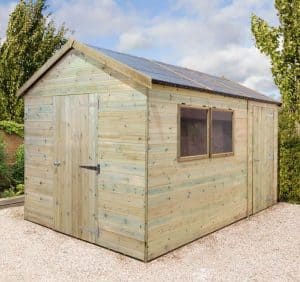 10-x10 x 8 Shed-Plus Heavy Duty Combination Double Door Wooden Shed