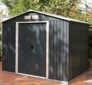 Emerald Anthracite Metal 8 x 6 Shed