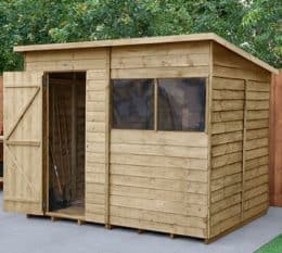 Forest Epping Overlap Pressure Treated Pent Wooden Shed