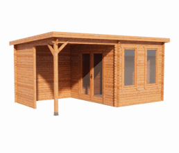 Modern Log Cabin CAD