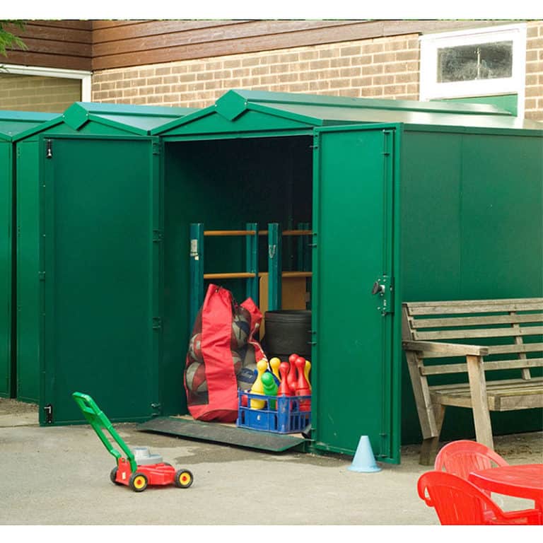 5x7 Asgard Centurion metal shed for police-approved security storage