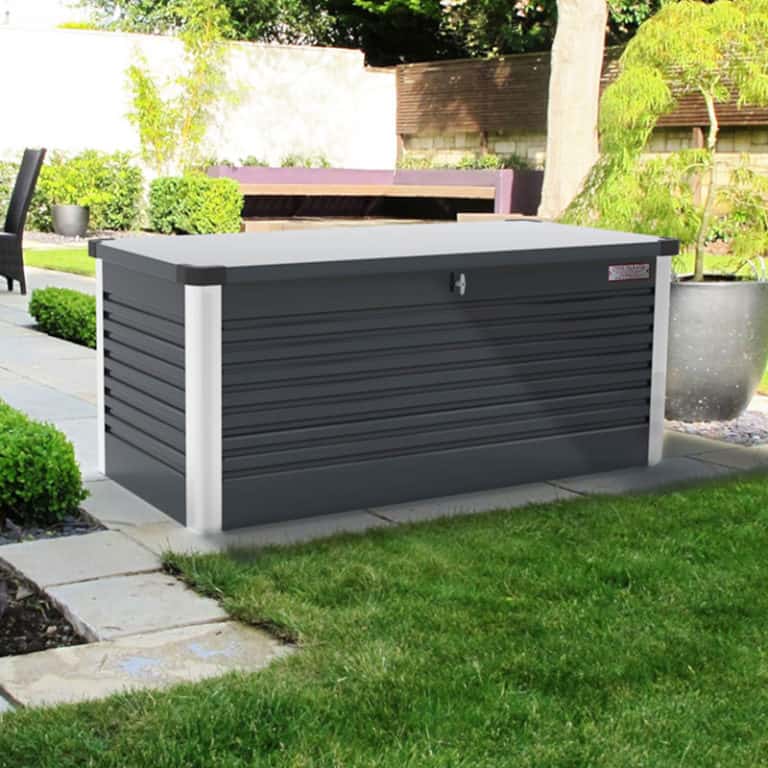 4x2 Trimetals Anthracite Protect.A.Box: Premium metal garden storage solution for outdoor organization.