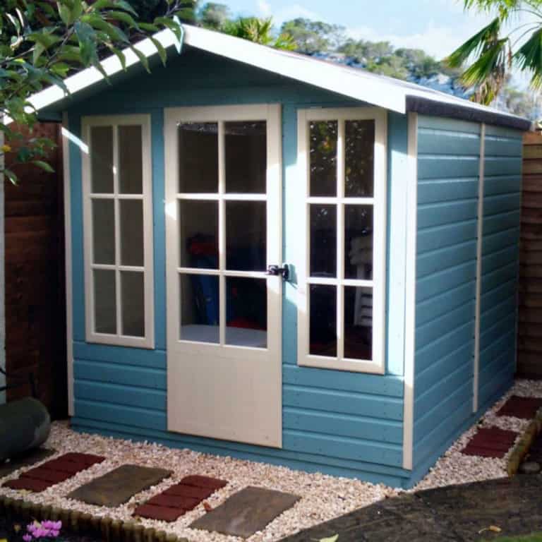 7'1 x 7'11 Shire Chatsworth Wooden Summerhouse with elegant design