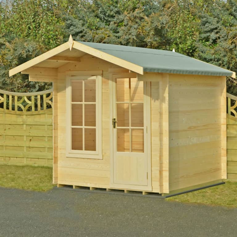 Shire Crinan 2.4m x 2.6m log cabin summerhouse with wooden design