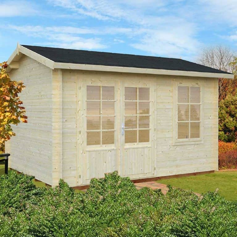 Palmako Iris 3.9m x 3m log cabin summerhouse with wooden design