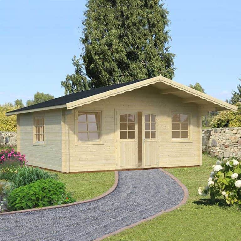 Palmako Helena 5.4m x 5.4m log cabin garden building with windows