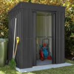 6' x 3' Globel Anthracite Grey Pent Metal Shed