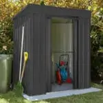 lotus8x4pentags_8x4-lotus-grey-pent-metal-shed-insitu1-min