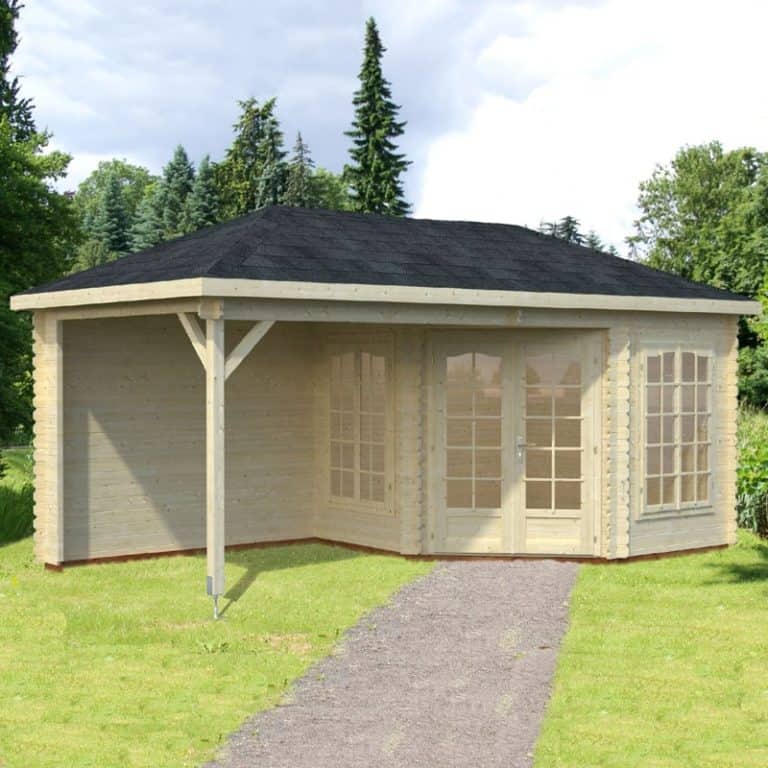 Palmako Melanie 5.7m x 3m corner log cabin summerhouse