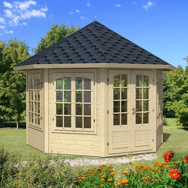 Palmako Veronica 3.4m x 3.4m log cabin with 7 windows