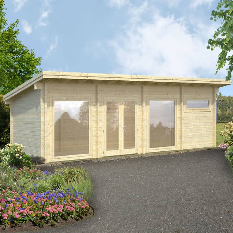 Palmako Heidi 8.4m x 3m log cabin garden building with wooden structure