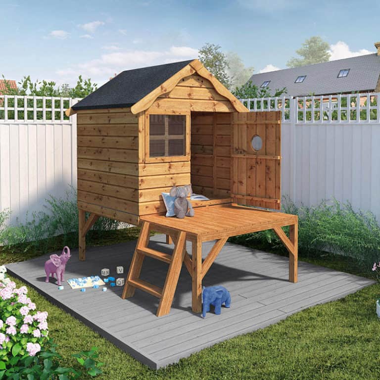 4x4 Mercia Snug Tower wooden playhouse for kids