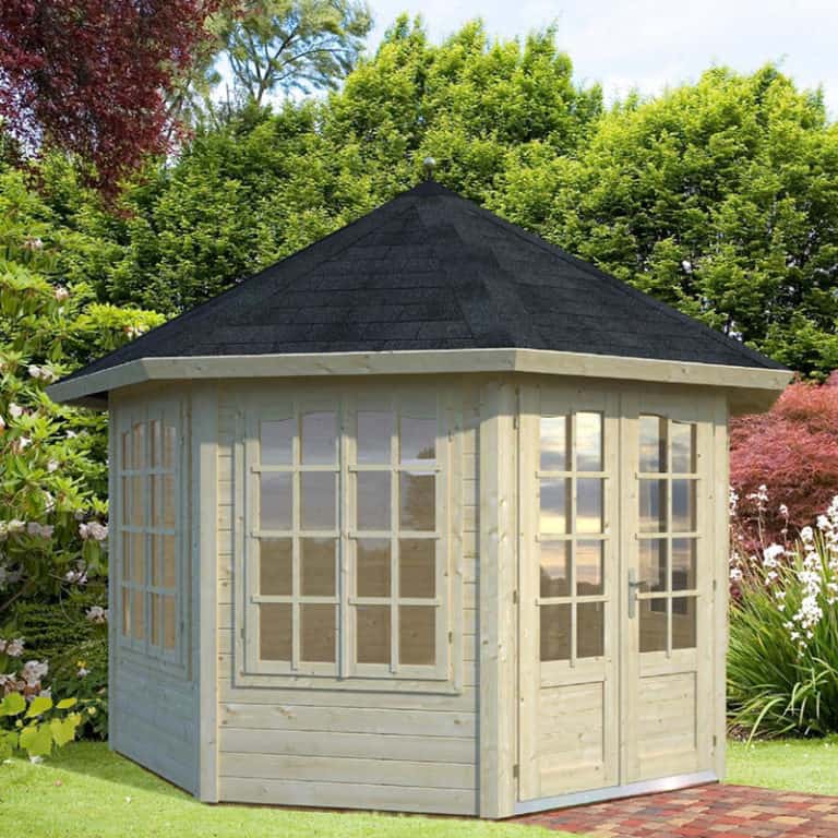 Palmako Veronica 3.4m x 3.4m log cabin with four windows