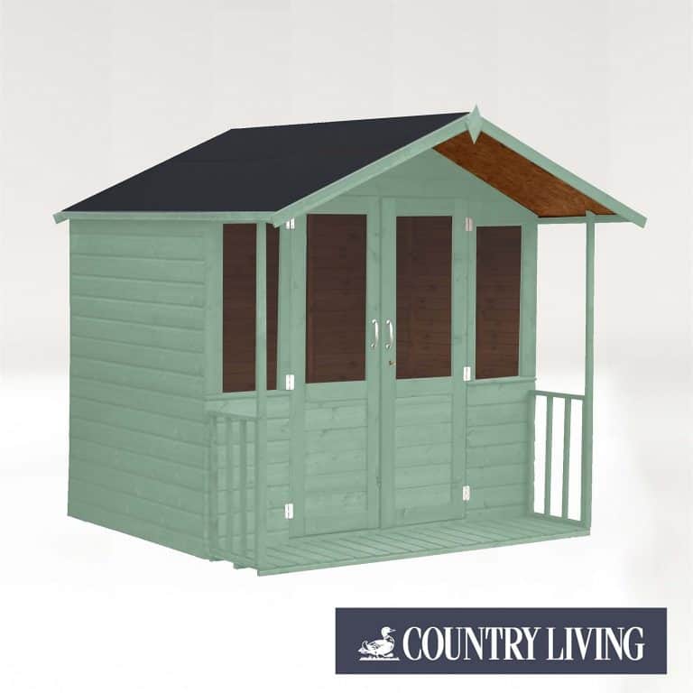 Country Living Flintham 7x7 summerhouse in Aurora Green