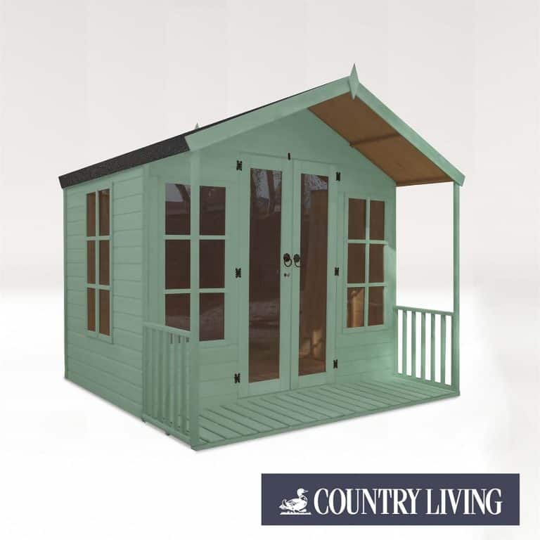 Country Living Tuxford 8x8 summerhouse in Aurora Green