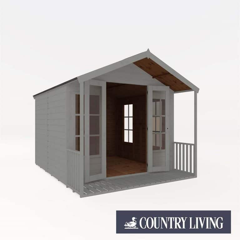 Country Living Tuxford 10x8 Premium Summerhouse in paint with installation at Thorpe Towers