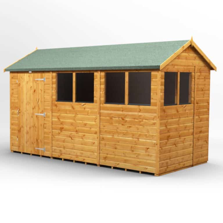 Custom Oren 12' x 6' shiplap apex shed with modular design