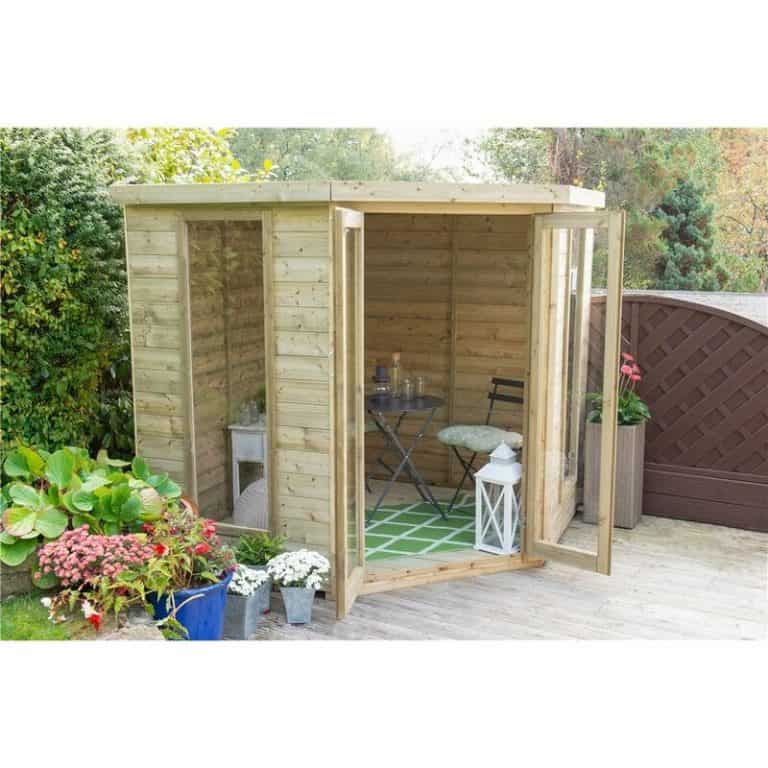 7x7 tongue and groove corner summerhouse core