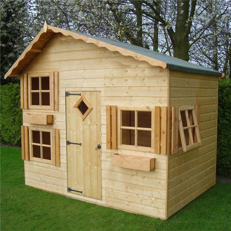 8 x 6 wooden playhouse for kids with a charming design