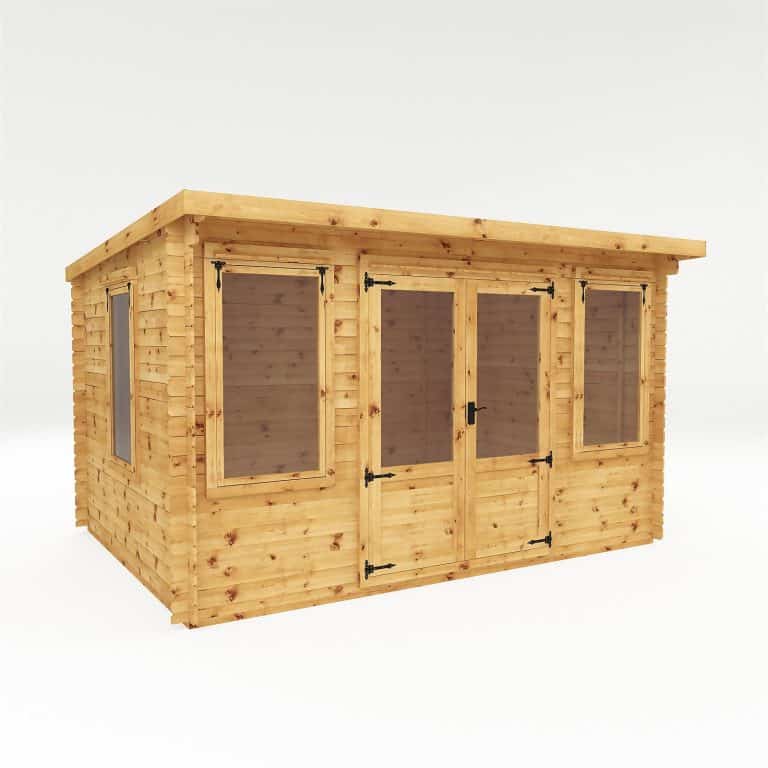 Mercia 4x3m log cabin with 19mm thick timber