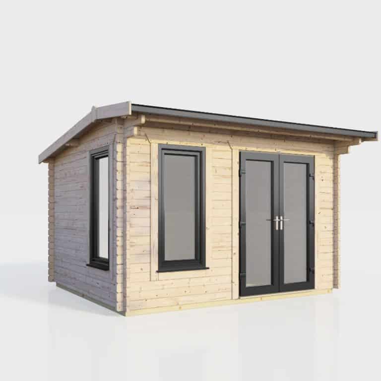 3.8m x 3.2m Oren Duchess Log Cabin with wooden design