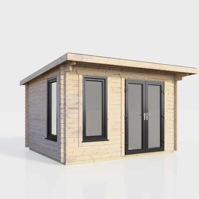 Elegant Oren 3.8m x 3.2m Countess Log Cabin with wooden exterior and spacious design