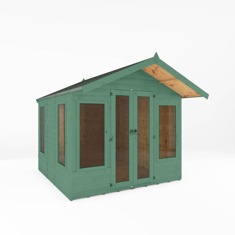 Country Living Hatton 10ft x 8ft summerhouse in Aurora Green