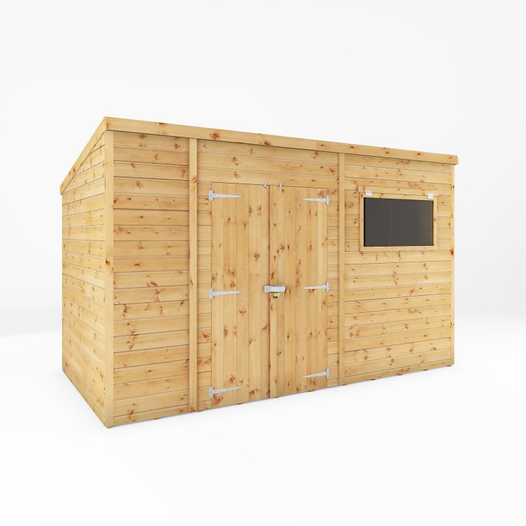 Mercia 12ft x 8ft Premium Shiplap Pent Shed with installation