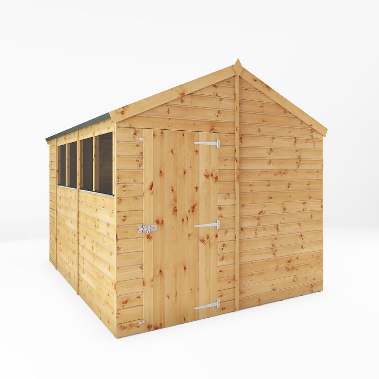 Mercia 10ft x 8ft Premium Shiplap Apex Shed with included installation for outdoor storage solutions.